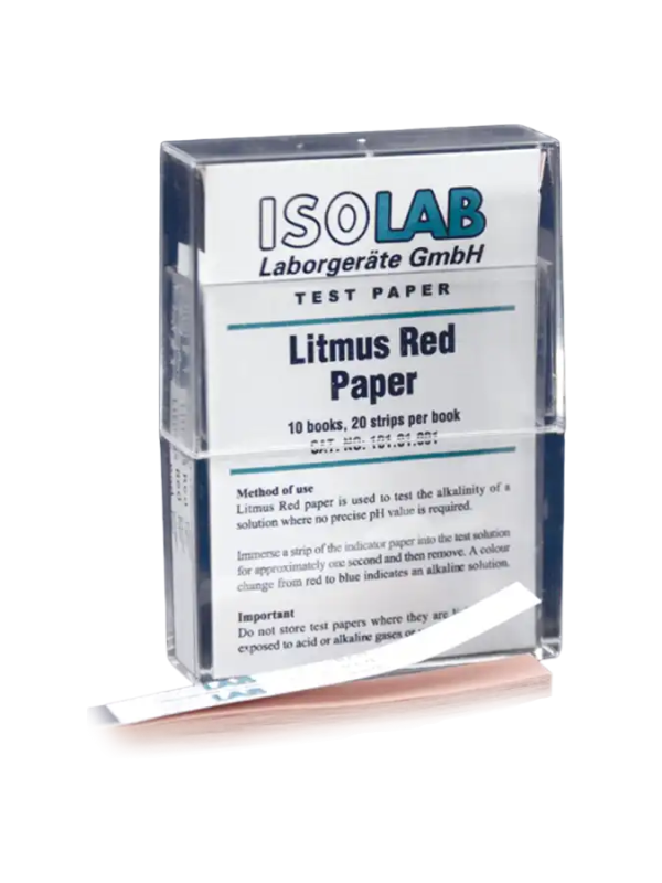 Papel tornasol rojo (x 200 und) caja ISOLAB (101.01.001)