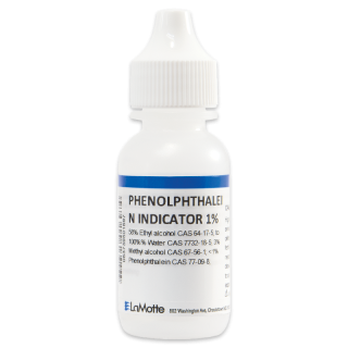 LaMotte 2246-G | Indicador de fenolftaleína, 1%, 30 mL – Reactivo de titulación